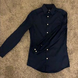 H&M navy dress shirt men’s xs